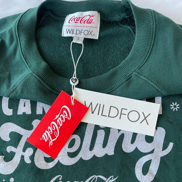 Wildfox X Coca-Cola Can't Beat the Feeling Sommers Sweater in‎ Green Size Small - Picture 7 of 9